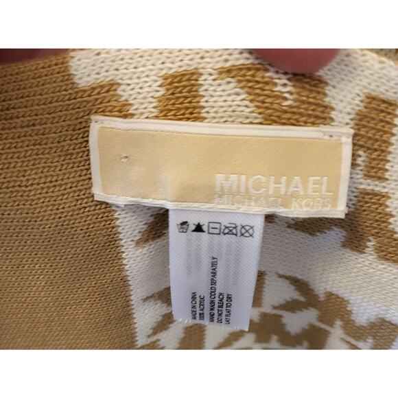 Michael Kors Reversible Scarf Beige & Cream Signature Scarf 64" L x 9.5" W - Picture 3 of 8